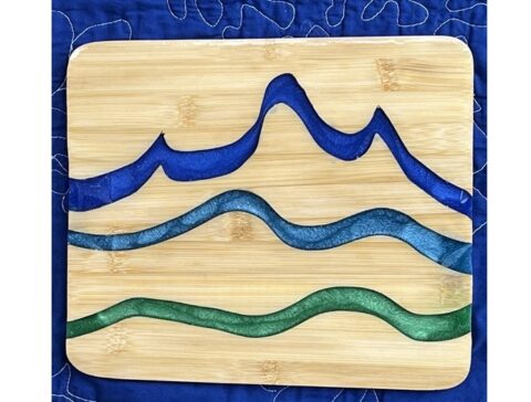 Bamboo Mountains Resin Board 8"X9"